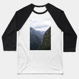 Large Moody Mountains During Blue Hour New Zealand Baseball T-Shirt